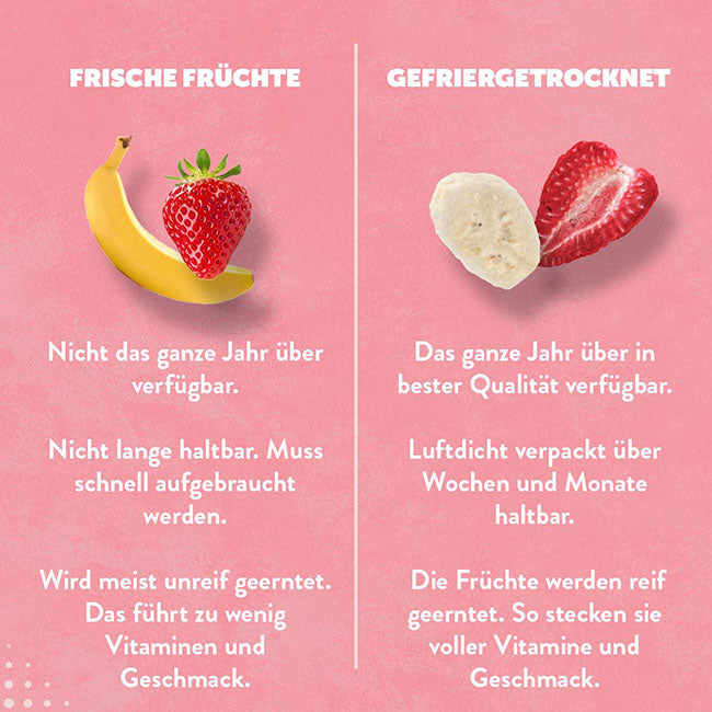 erdbeere banane-frisch-gefriergetrocknet