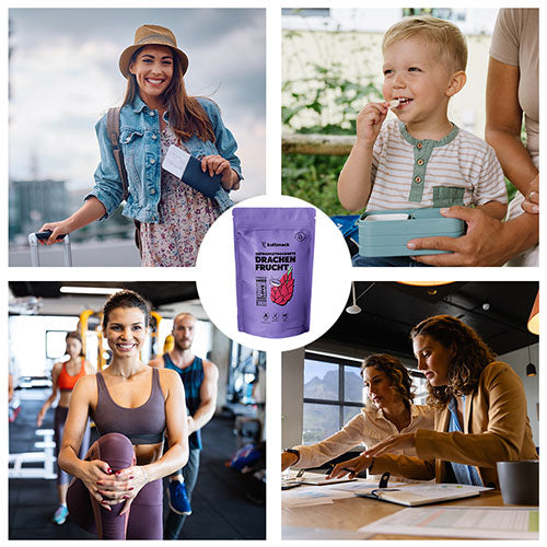 Gevriesdroogde plakjes drakenfruit