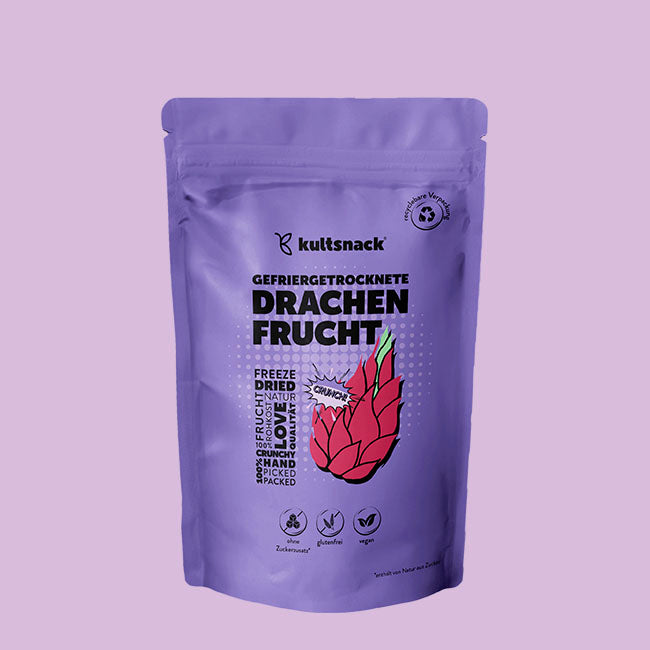 Gevriesdroogde plakjes drakenfruit