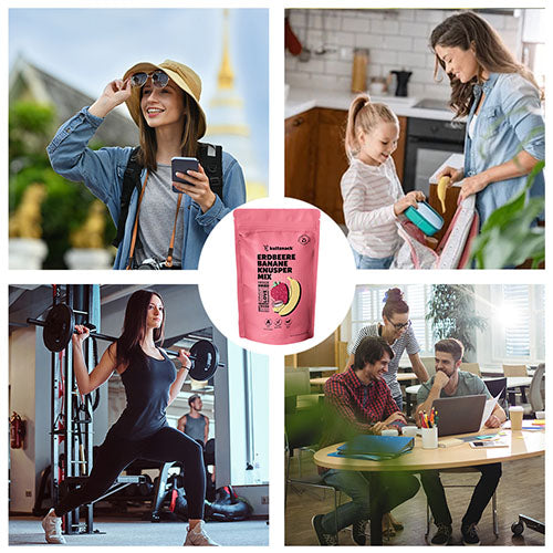 Aardbei-banaan crunchy mix