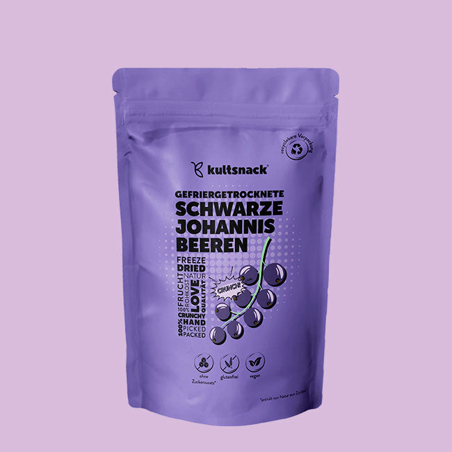 Gevriesdroogde zwarte bessen