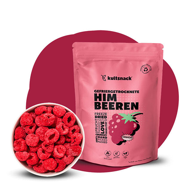 Gefriergetrocknete-Himbeeren